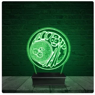 Luminária Abajur Acrílico Led - Restaurante Comida 10
