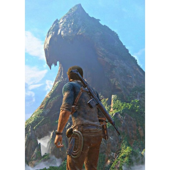 Quadro Poster Gamer Uncharted 4 Nathan Drake Moldura A3