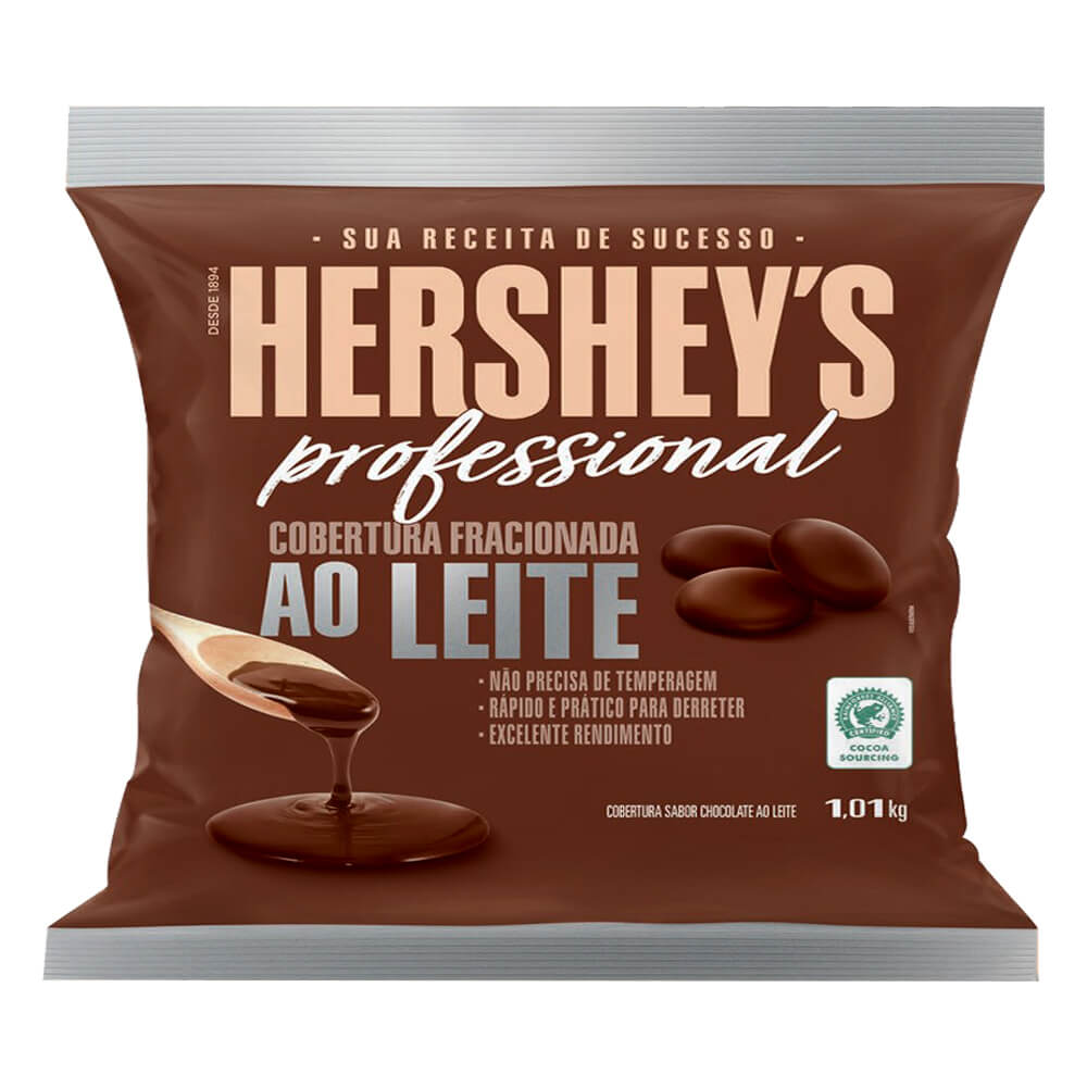 Gotas de Chocolate Cobertura Fracionada Ao Leite 1,01kg - He