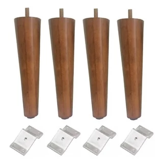 kit com 4 pé palito 20cm ,com chapinha com grau +carpete de proteção "perna para móveis"