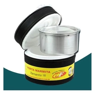 Marmita Térmica Redonda GRANDE N°16 Revestida Com Zíper - Refeições Quentes por até 6 a 7 horas, com Isopor e Alumínio! Capacidade para 1100ML