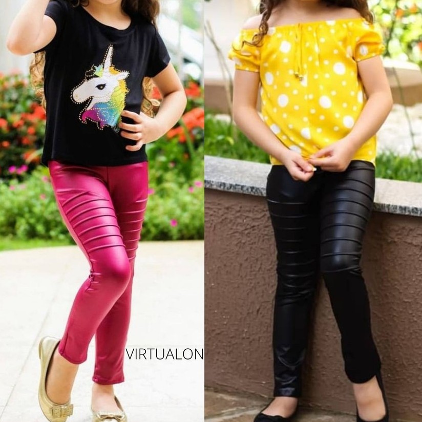 Calça feminina (Tam: 2 ao 12) infantil Menina Tratorada. LEGGING CIRRE.