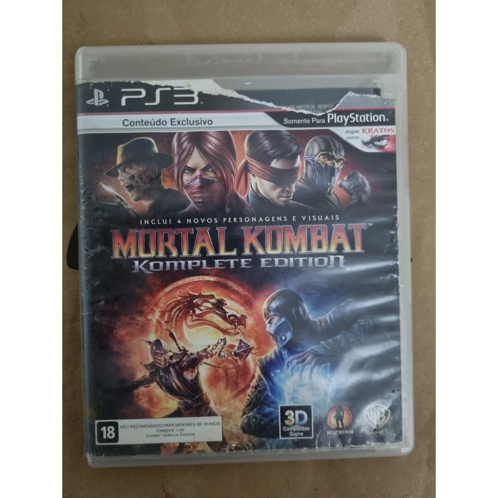 JOGO P/ PS3 MORTAL KOMBAT KOMPLETE EDITION