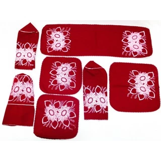 Jogo De Cozinha Kit 7 Peças Panos De Cozinha Promoção Barato