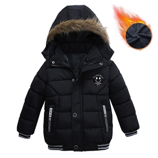 2022 Jaquetas De Inverno Para Meninos De 2-6 Anos De Idade Com Capuz Quente Grossa Jaqueta Outerwear Roupas Infantis