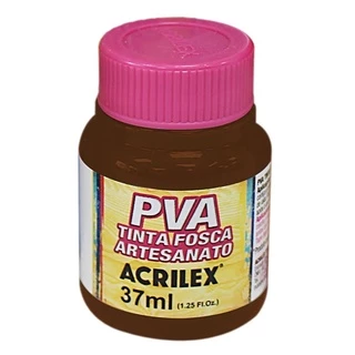 Tinta Artesanato Pva Para Mdf - Gesso - Ceramica Acrilex 37 Ml - Cor 526 Marrom Escuro