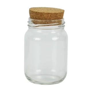06 Potes de Vidro 250ml com Tampa Rolha