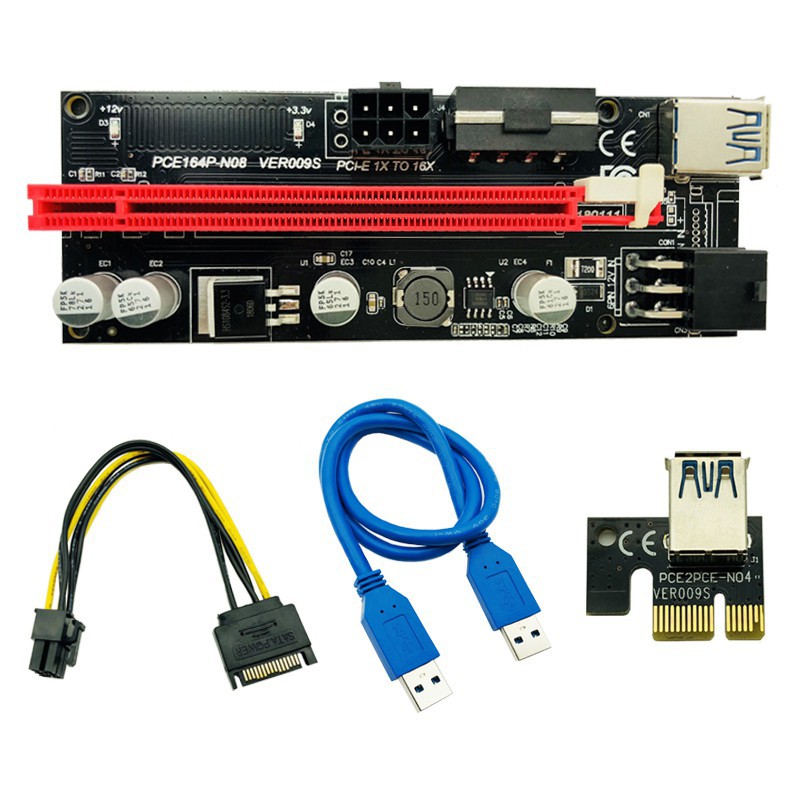 Cabo Entrada Riser Pci Express X1 - X16 VER 009S Mineração | Shopee Brasil
