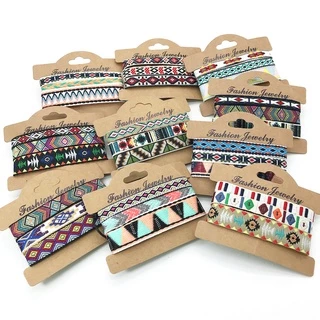 3pcs/Set Nova Pulseira De Amizade De Casal Feita À Mão Para Mulher Boho Pulseiras De Embrulho Étnico Homem Bangles Jóias Acessórios Presente