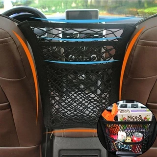 Universal De 3 Camadas Para O Encosto De Cabeça Do Banco Carro Saco De Rede De Armazenamento/Organizador De Malha Suporte Traseiro/Organizadores Automotivos Elásticos Multifuncionais/Acessórios