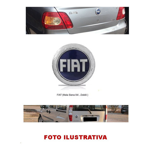 Emblema Fiat - Mala Siena E Doblo - 9,5cm - Reto 