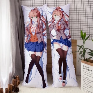 Ddlc Literatura Clube Dakimakura Capa Monika Yuri Natsuki Sayori Abraçando A Fronha Do Corpo Almofada Saco De Decoração