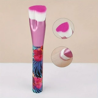 1pc pincel de maquiagem em forma de coração para base, blush, corretivo e sombra, não absorvente, não poroso, multicolorido