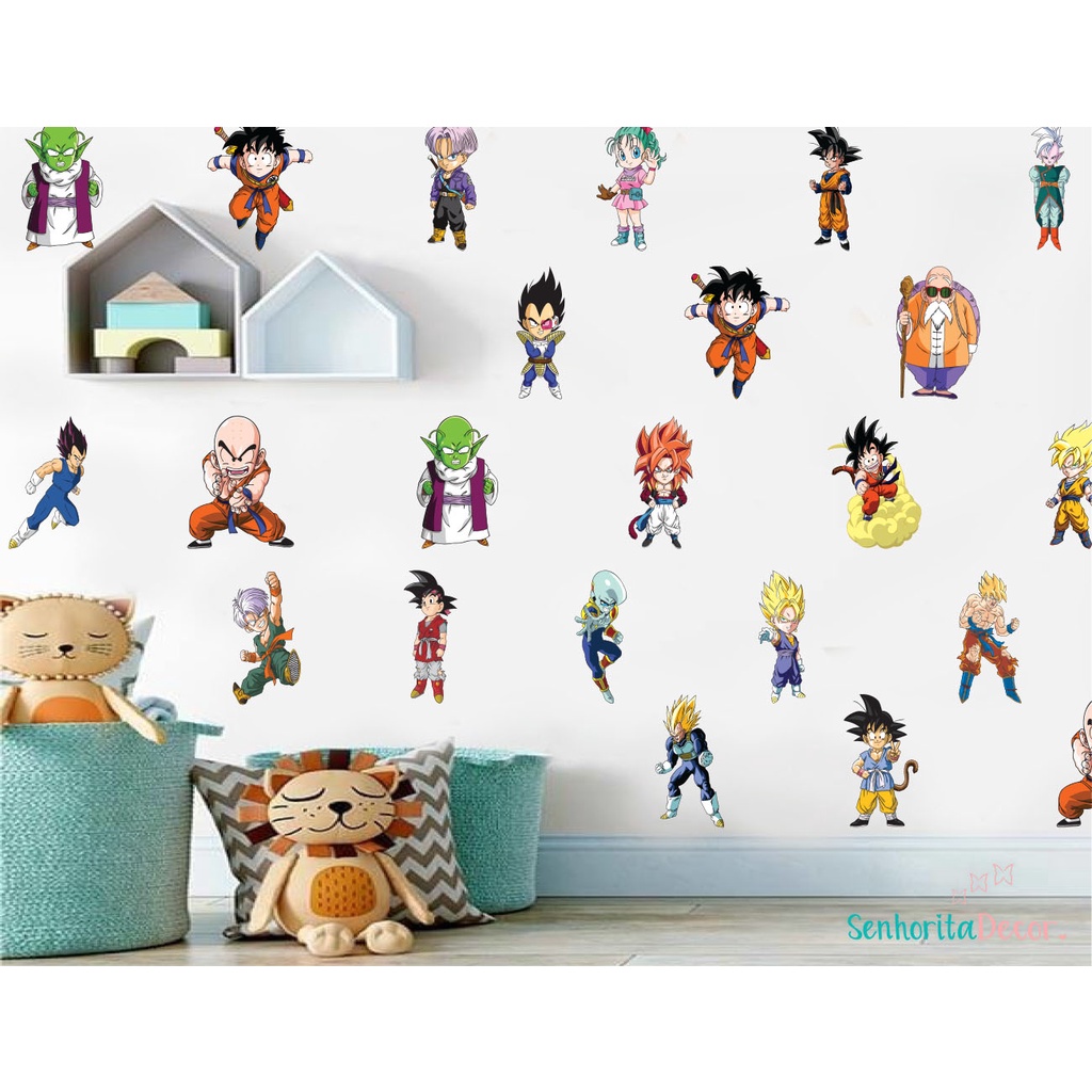 Adesivo 3d De Buraco Na Parede Dragon Ball Z Desenho Animado Decoração  Quarto Infantil