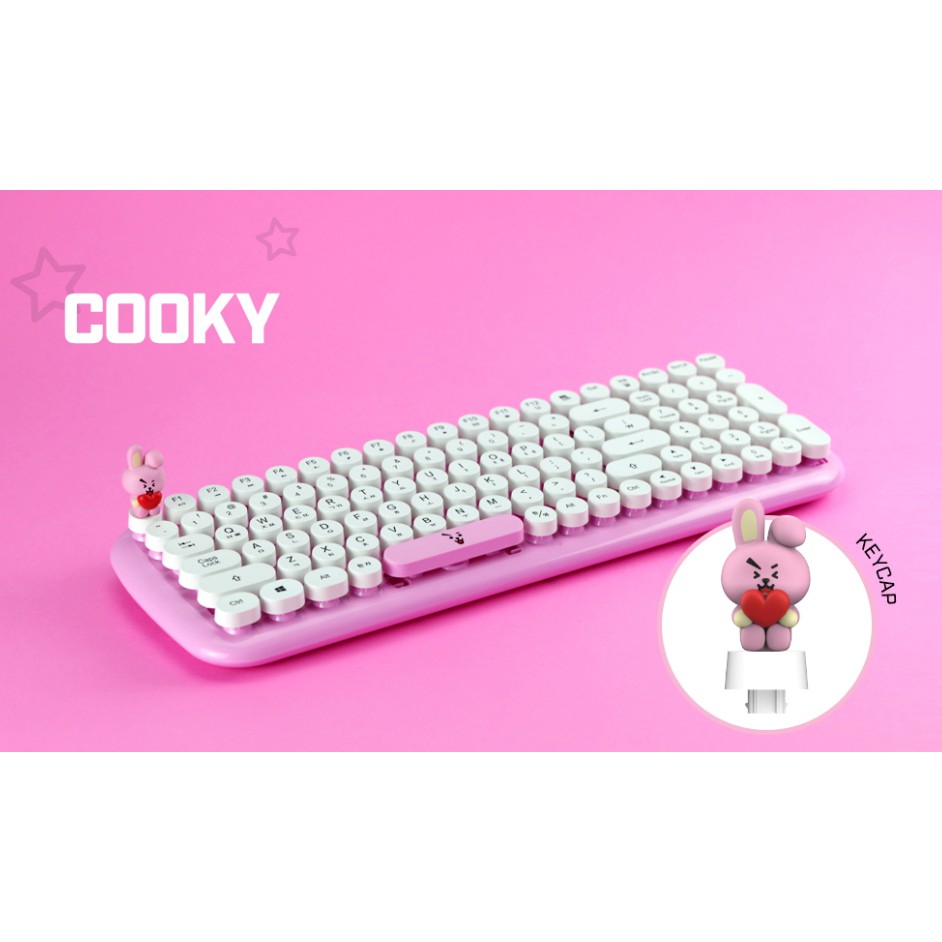 Teclado Sem Fio Bts Bt21 Oficial Baby Ver Retrô Autêntica / Bens K-Pop ...