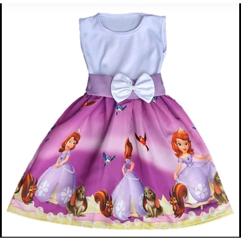 Vestido infantil tema Princesa Sofia - Outlet