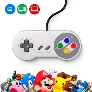 Controle Usb Super Nintendo Joystick Snes Emulador Pc Retro