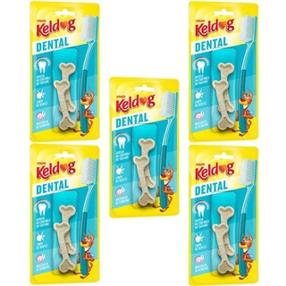 Combo 5 Cartelas Ossinho para cães Keldog Dental Frances - Osso cachorro controle tártaro hálito higiene bucal