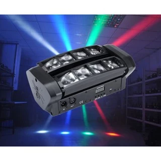 Mini Moving Spider Beam 8 Leds 5w Osram Rgbw Dmx