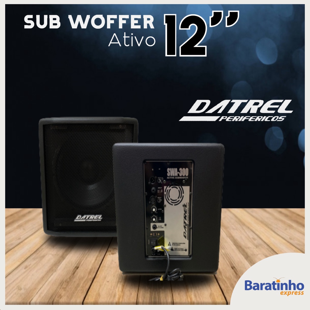 Caixa Subwoofer Grave Ativo Profissional AF 12" 300 Watts Shopee Brasil