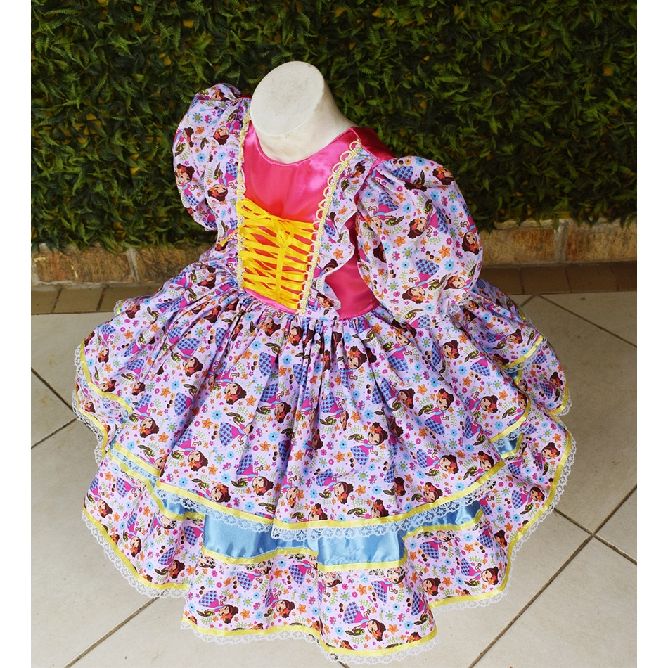 Vestido caipira hot sale 3 anos