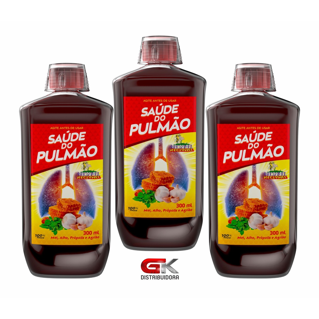 3 Unid Xarope Saúde Do Pulmão 100% Natural Nectamel (P) | Shopee Brasil