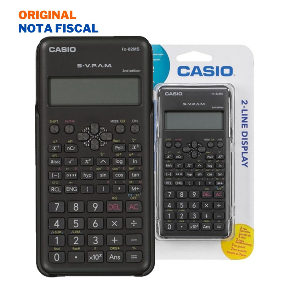 Calculadora Científica 240 Funções FX-82MS-2-S4-DH CASIO