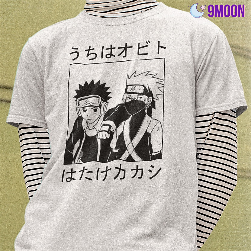 Camiseta Unissex Naruto Akatsuki Aldeias Nuvem Ombro a Ombro