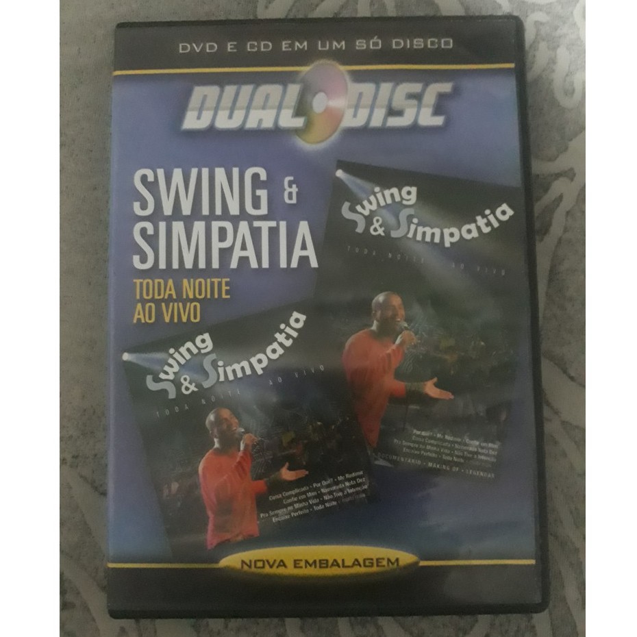 DVD SWING E SIMPATIA - TODA NOITE AO VIVO - EM ÓTIMO ESTADO