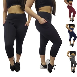 Calça Capri Corsário Academia Com Bolso Lateral