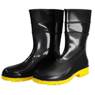 Bota Preta Sola Amarela 40