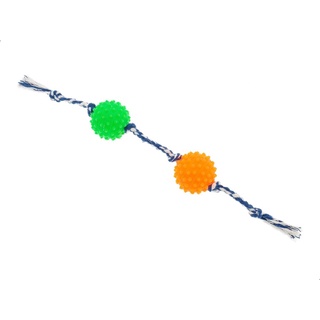 Brinquedo Puxador Mordedor Bola Cravo Dupla com Corda 55mm