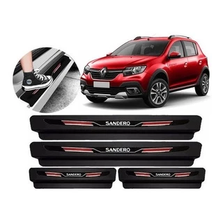 Kit Soleira Protetora De Porta Sport Renault Sandero Todos