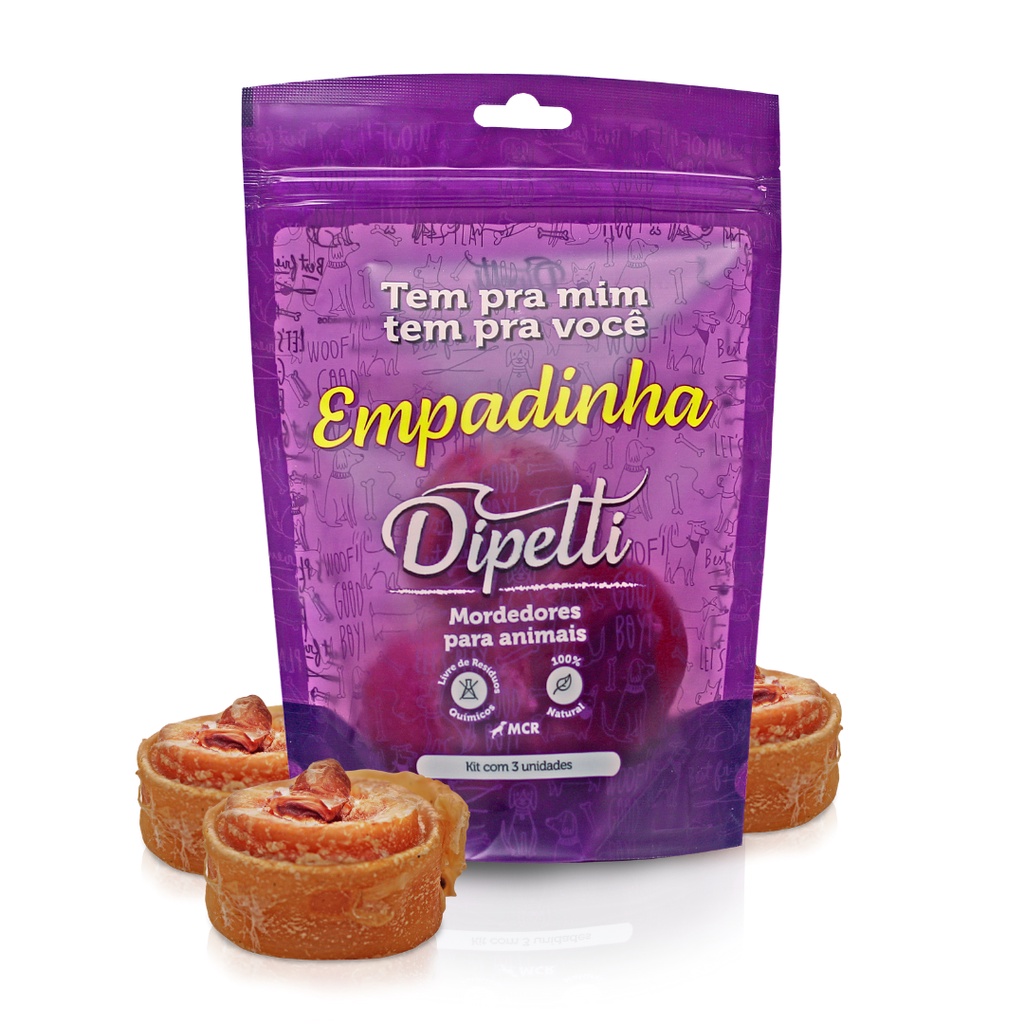 Mordedor Natural Empadinha Bovino 3 Vergalhos com Artéria Aorta Bovina Desidratada Dipetti