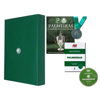 Box De Livros Do Palmeiras Presente C/ Medalha + Audio Livro