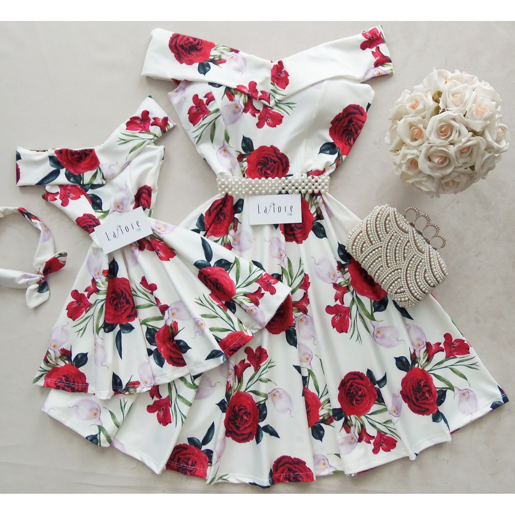 Kit Tal Mãe Tal Filha Vestido Infantil + Roupa Boneca