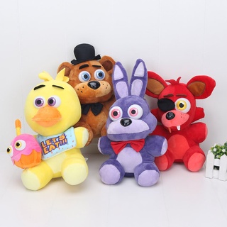 25 cm Fnaf Boneca De Pelúcia Urso Freddy Foxy Chica Bonnie Stuffed Plush  Toys Kid Crianças Bonecas Crianças Brinquedo