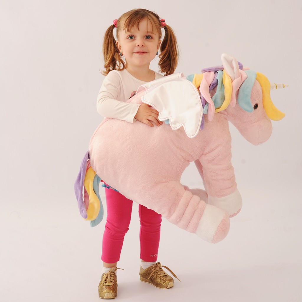 Unicórnio Pelúcia Almofada Bebê Rosa cm Shopee Brasil