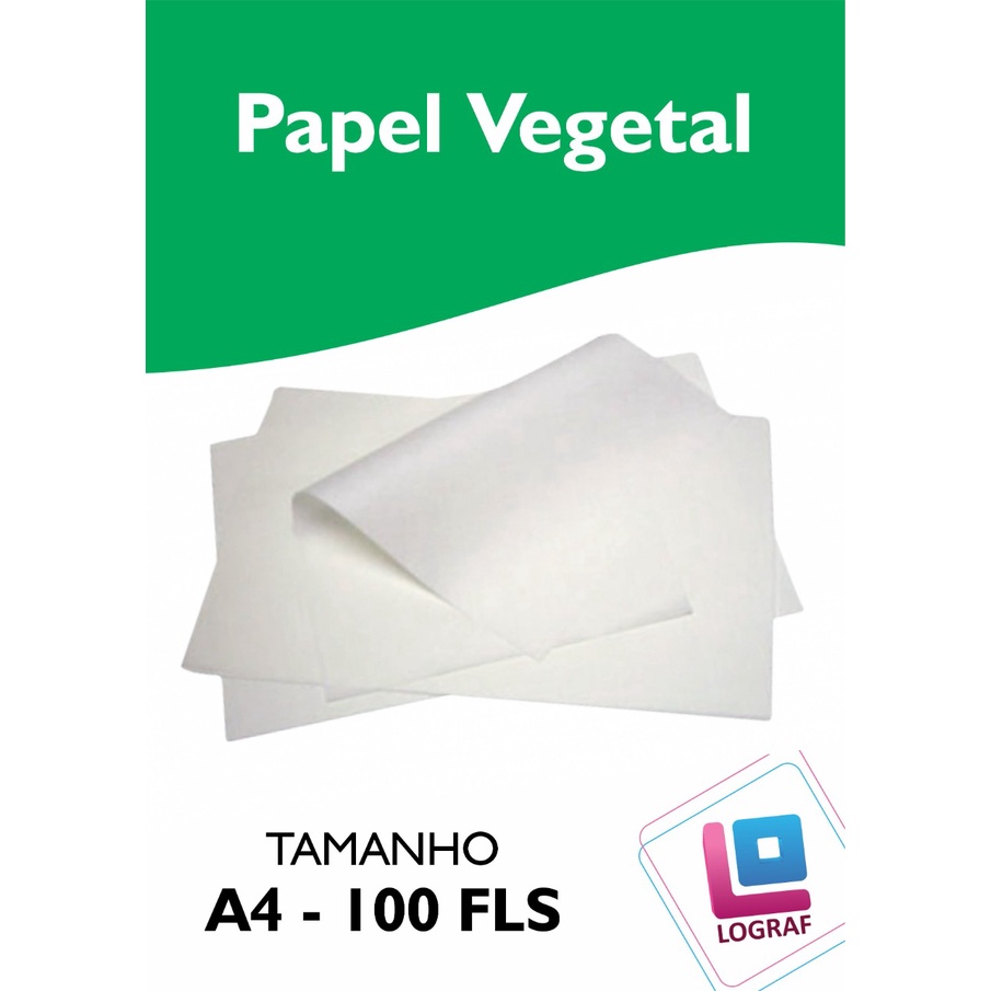 Papel Vegetal A4 90gr para Fotolito Desenho Artesanato C/100 - Encaplast