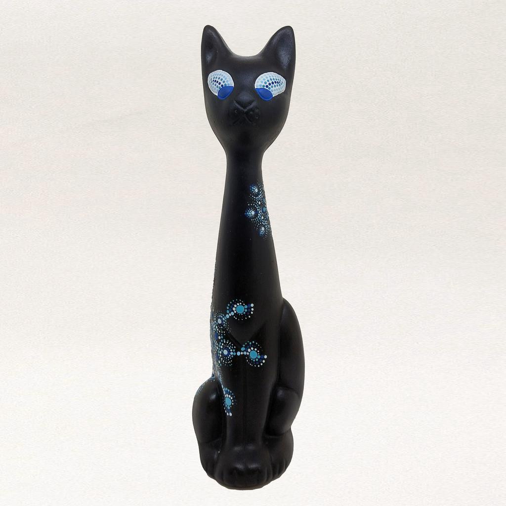 Compra online de Estatueta de estátua de gatinho de jardim, artesanato em  resina de gato mágico, decorações de animais, escultura de gato de bruxa