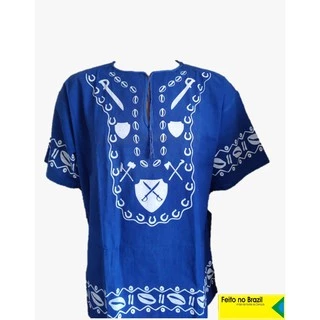 Bata Kafta Ogum azul Umbanda Candomblé