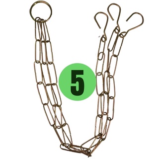 Kit 5 Correntes Tripla 54cm Aço p/ pendurar Vasos de Planta
