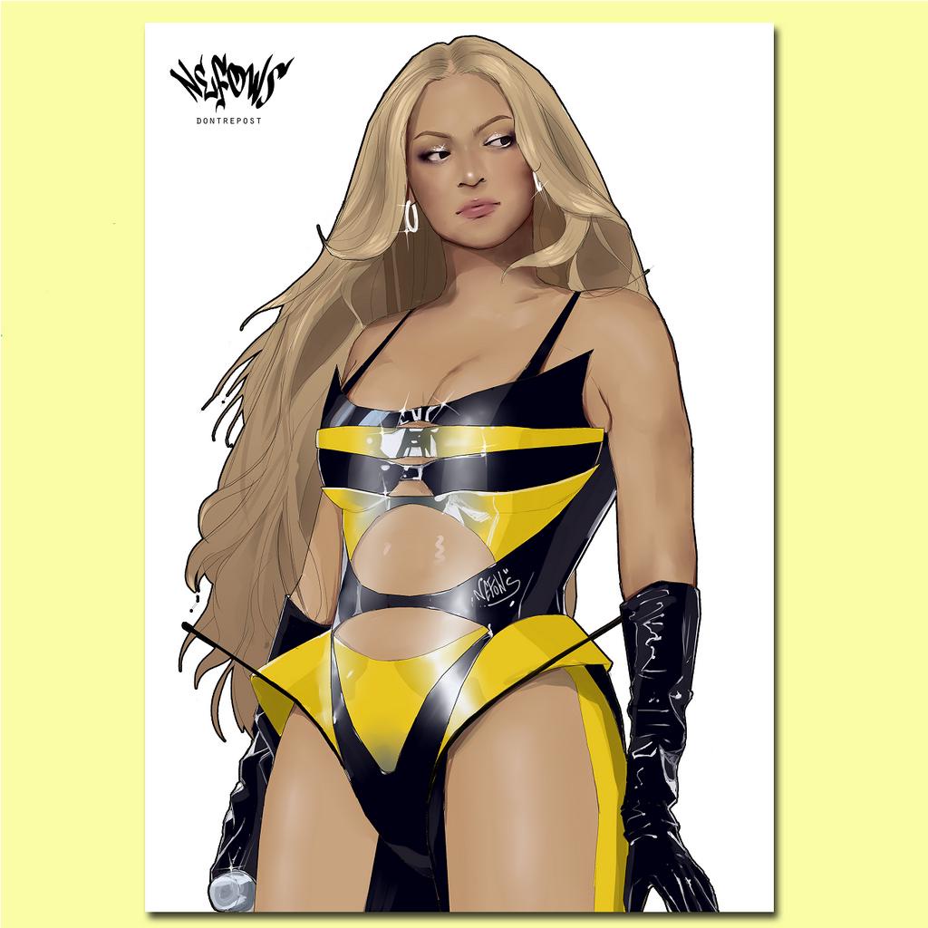 ARTE print fanart Renaissance World Tour - Beyoncé vespinha abelhinha
