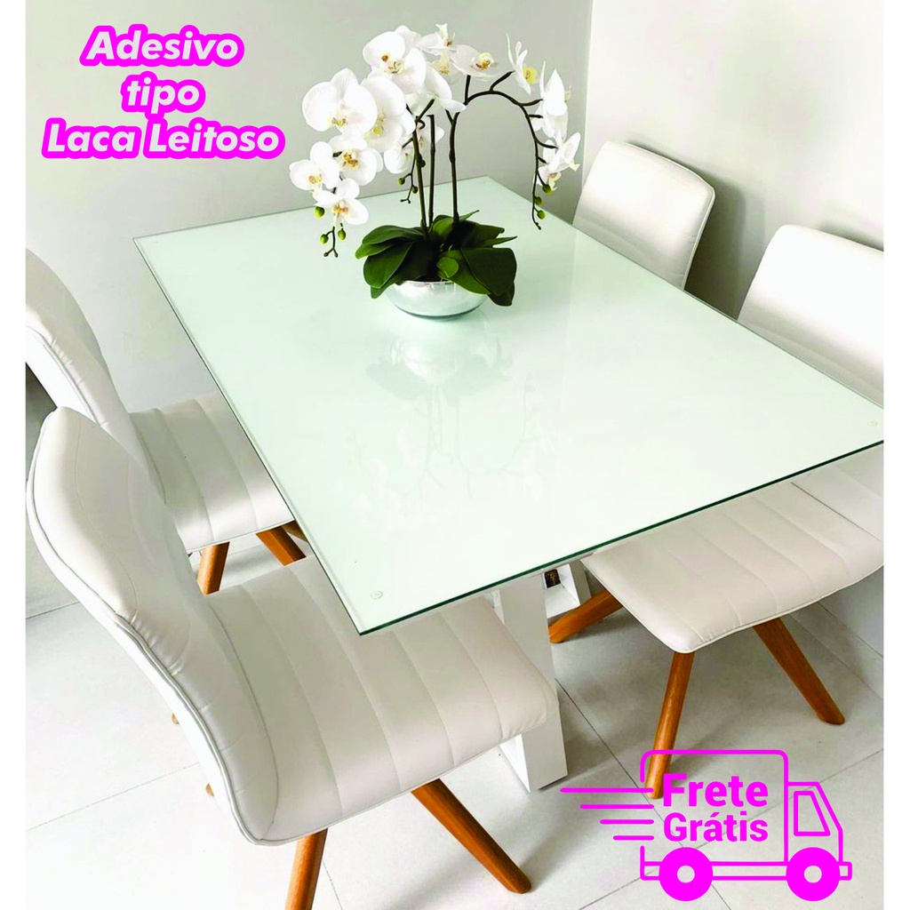 Adesivo Branco Laca Leitoso Mesa E Vidros X Shopee Brasil