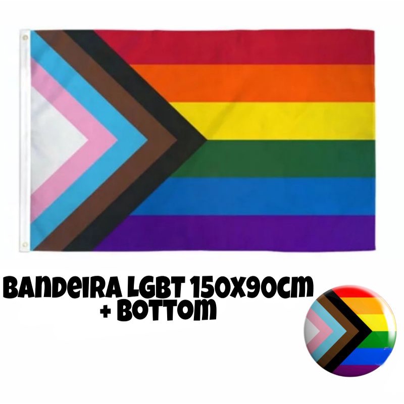 Bandeira Inclusiva Lgbt 150x90cm Bottom Orgulho Lgbtqia Shopee Brasil