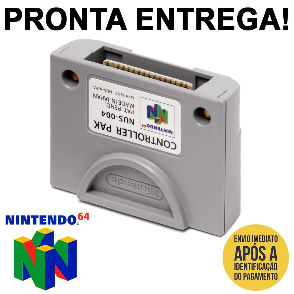 Controller Pak Nintendo 64 Memory Card N64 NUS-004 Novo Perfeito!