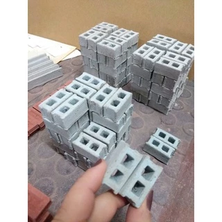 bloco de cimento em miniatura para maquete cenário diorama escala 1:10