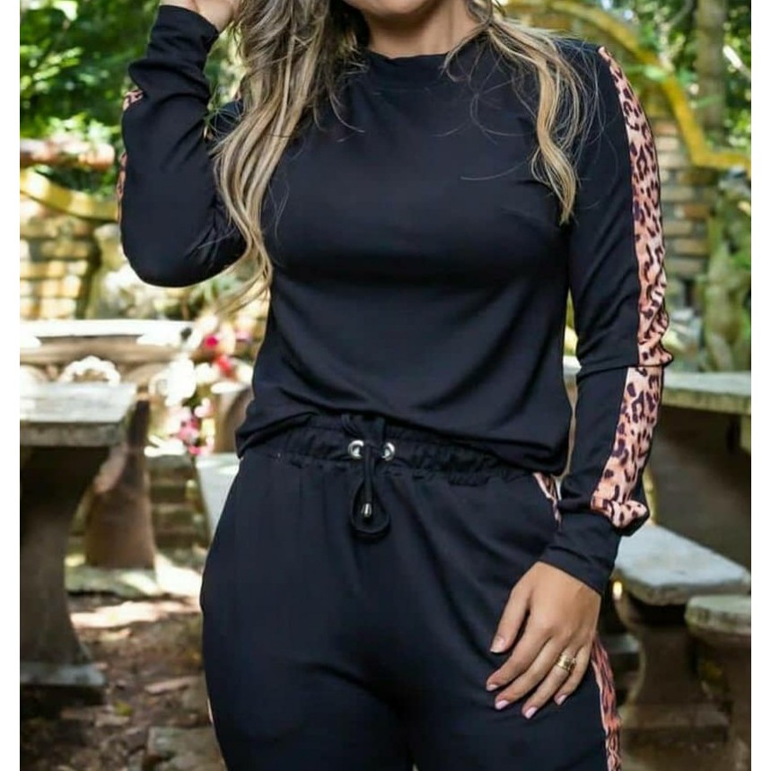 Conjunto feminino de moletinho