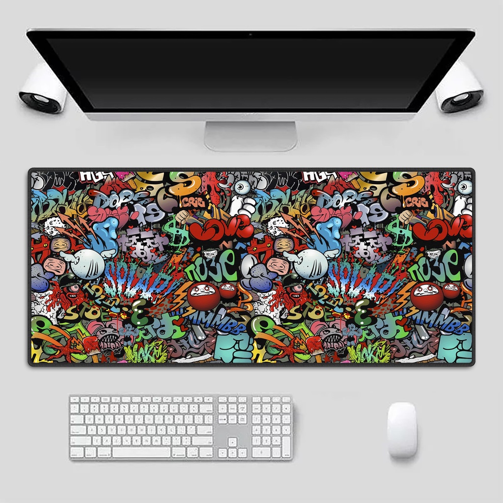 Tapete de mouse de base de borracha antiderrapante para computador Demon  Slayer quadrado anime desenho animado para escritório, trabalho, jogo em  casa mousepad