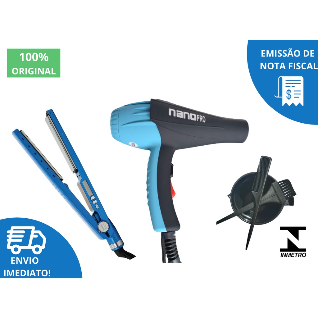 Kit Salão Secador de cabelo 8600W + Prancha Chapinha Profissional + Brinde